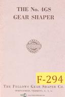 Fellows-Fellows No. 4GS, Gear Shaper, Information and Instruction Manual (1957)-4GS-01